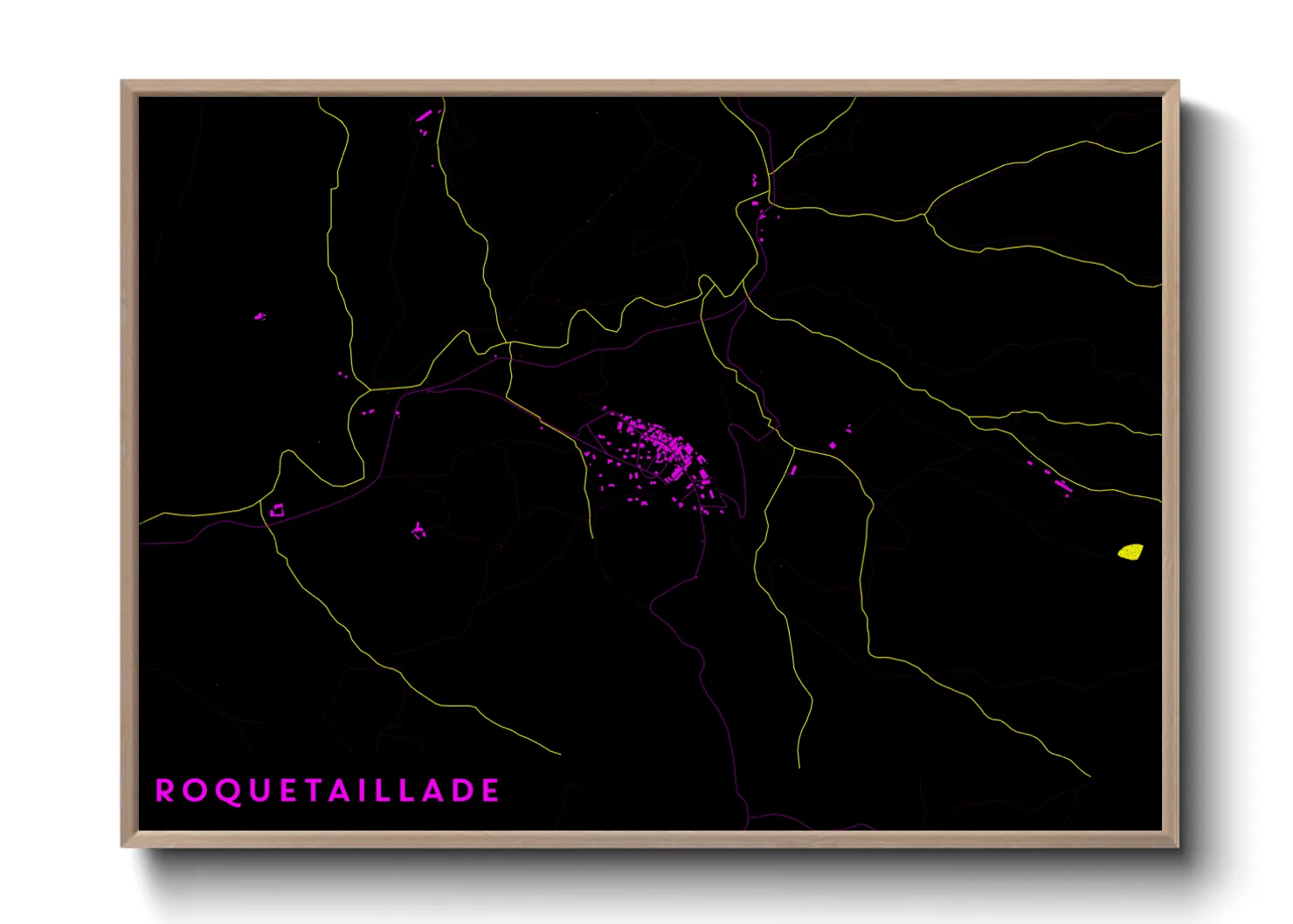 Une affiche de carte sur Roquetaillade