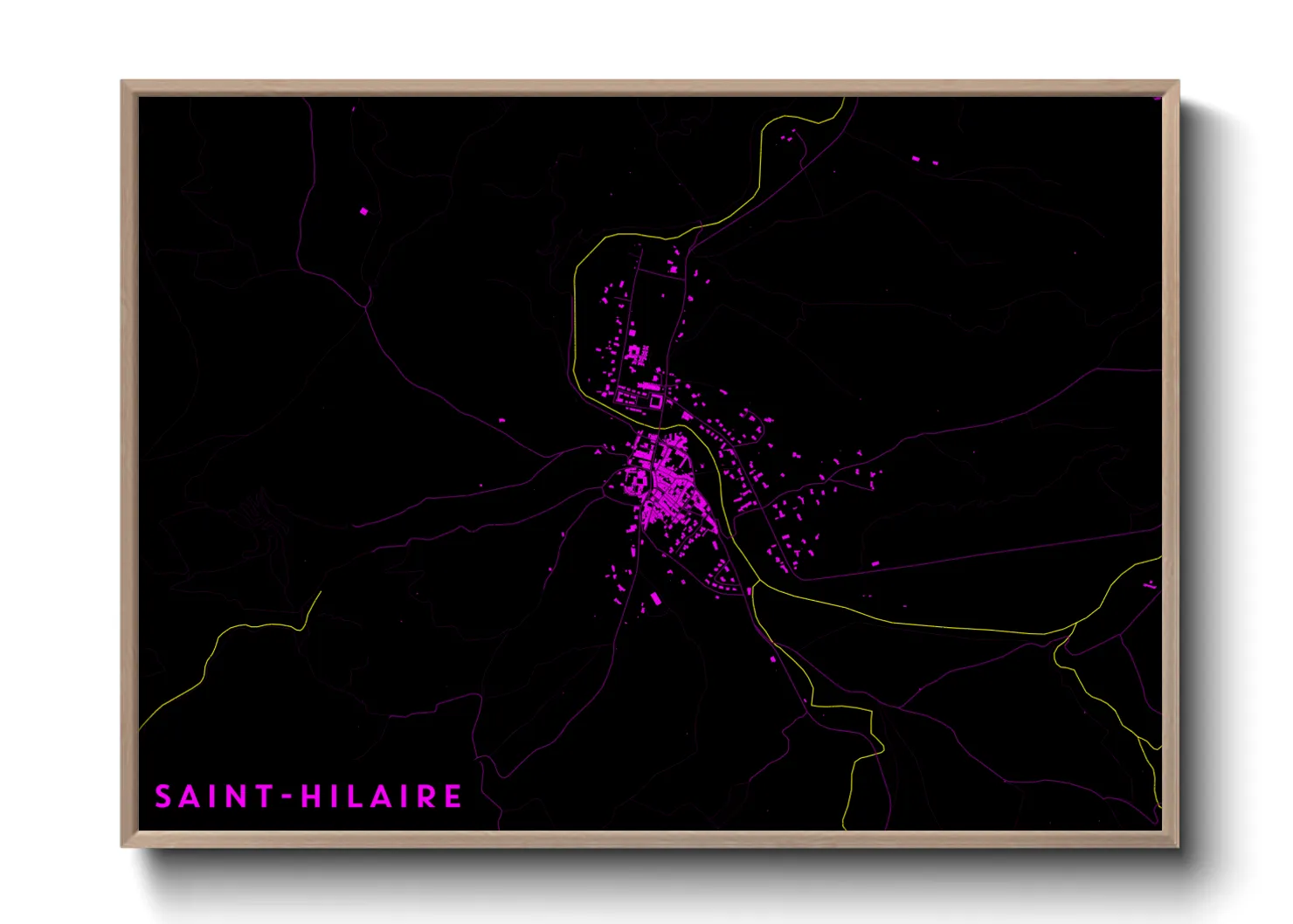 Une affiche de carte sur Saint-Hilaire