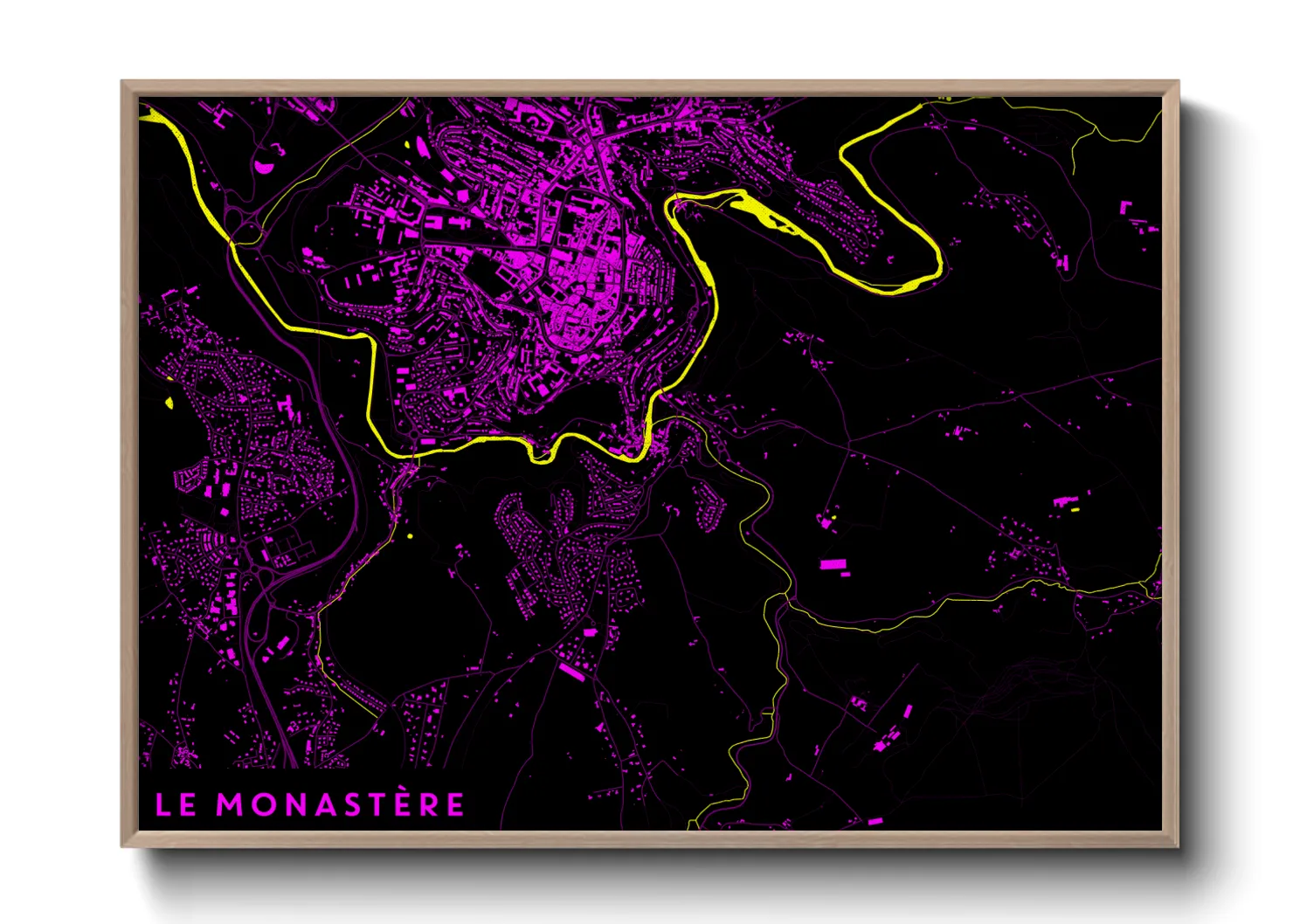 Une affiche de carte sur Le Monastère