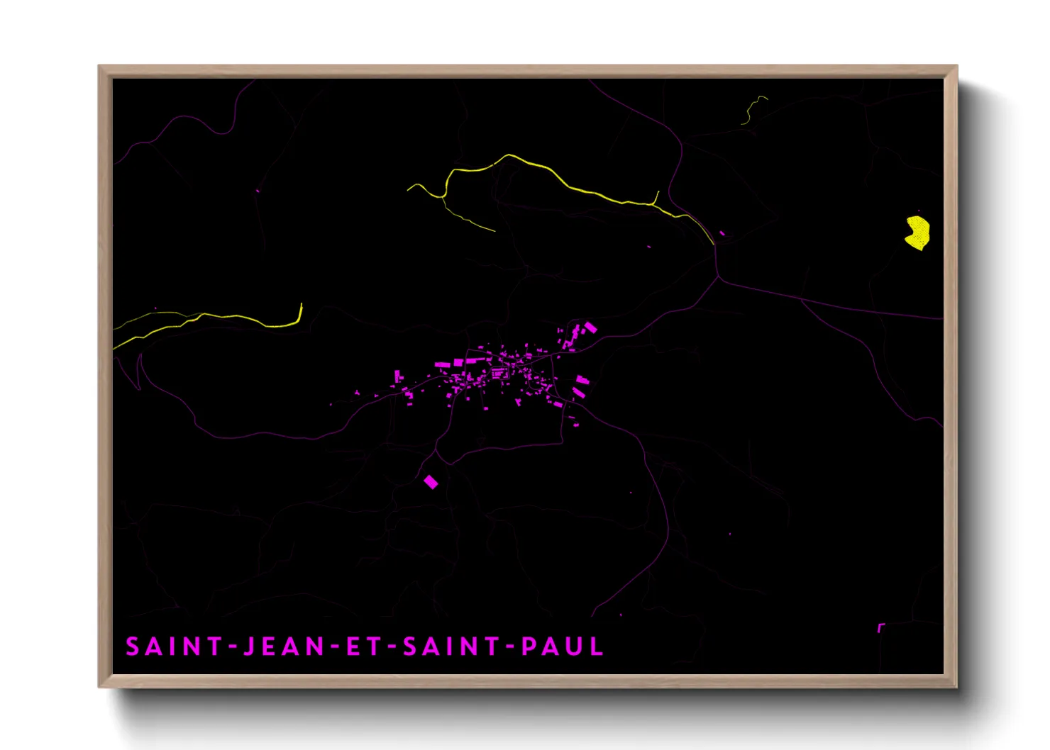Une affiche de carte sur Saint-Jean-et-Saint-Paul