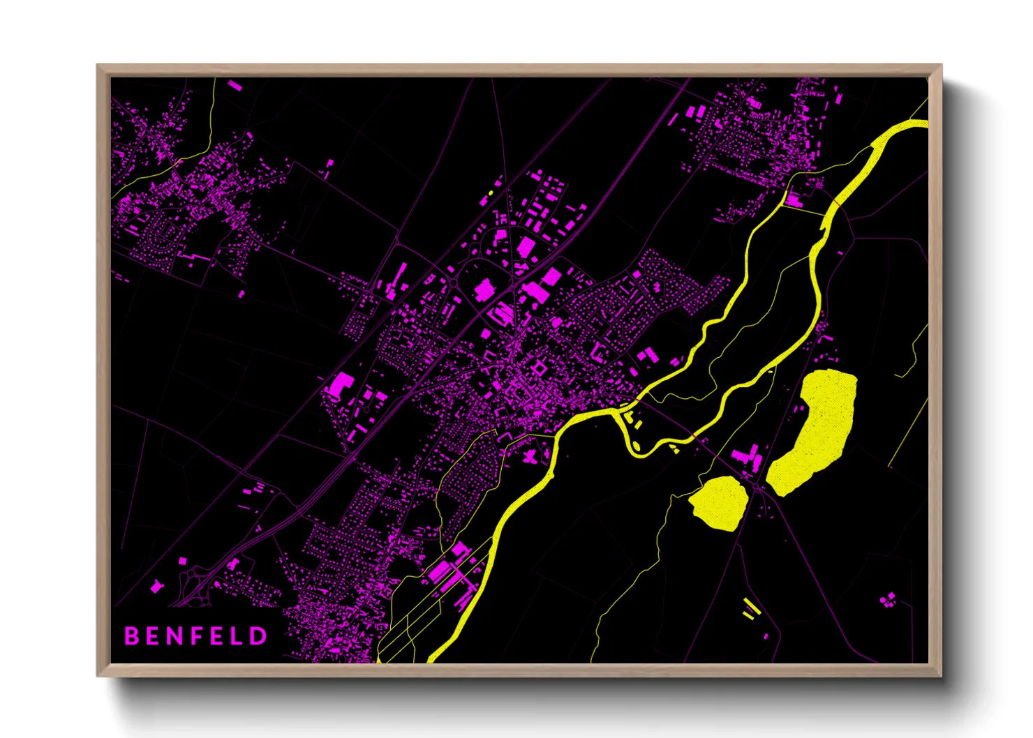 Une affiche de carte sur Benfeld