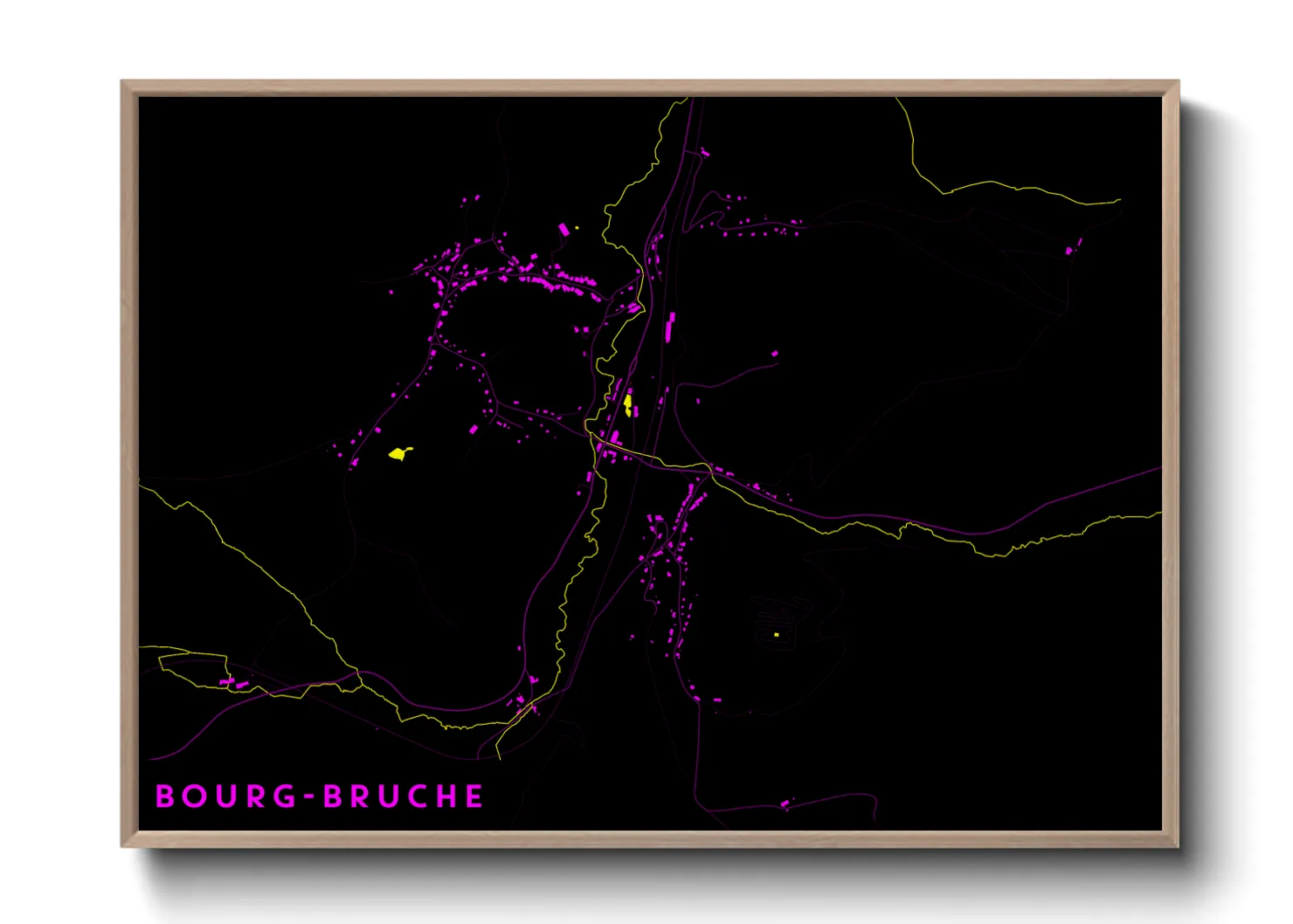 Une affiche de carte sur Bourg-Bruche