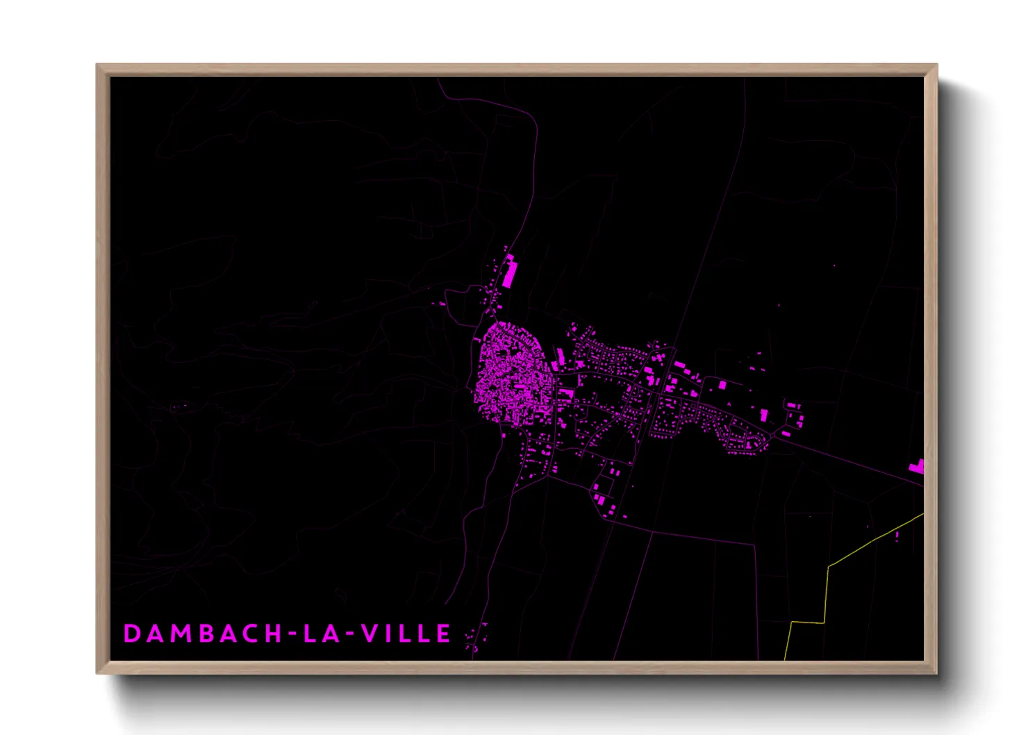 Une affiche de carte sur Dambach-la-Ville