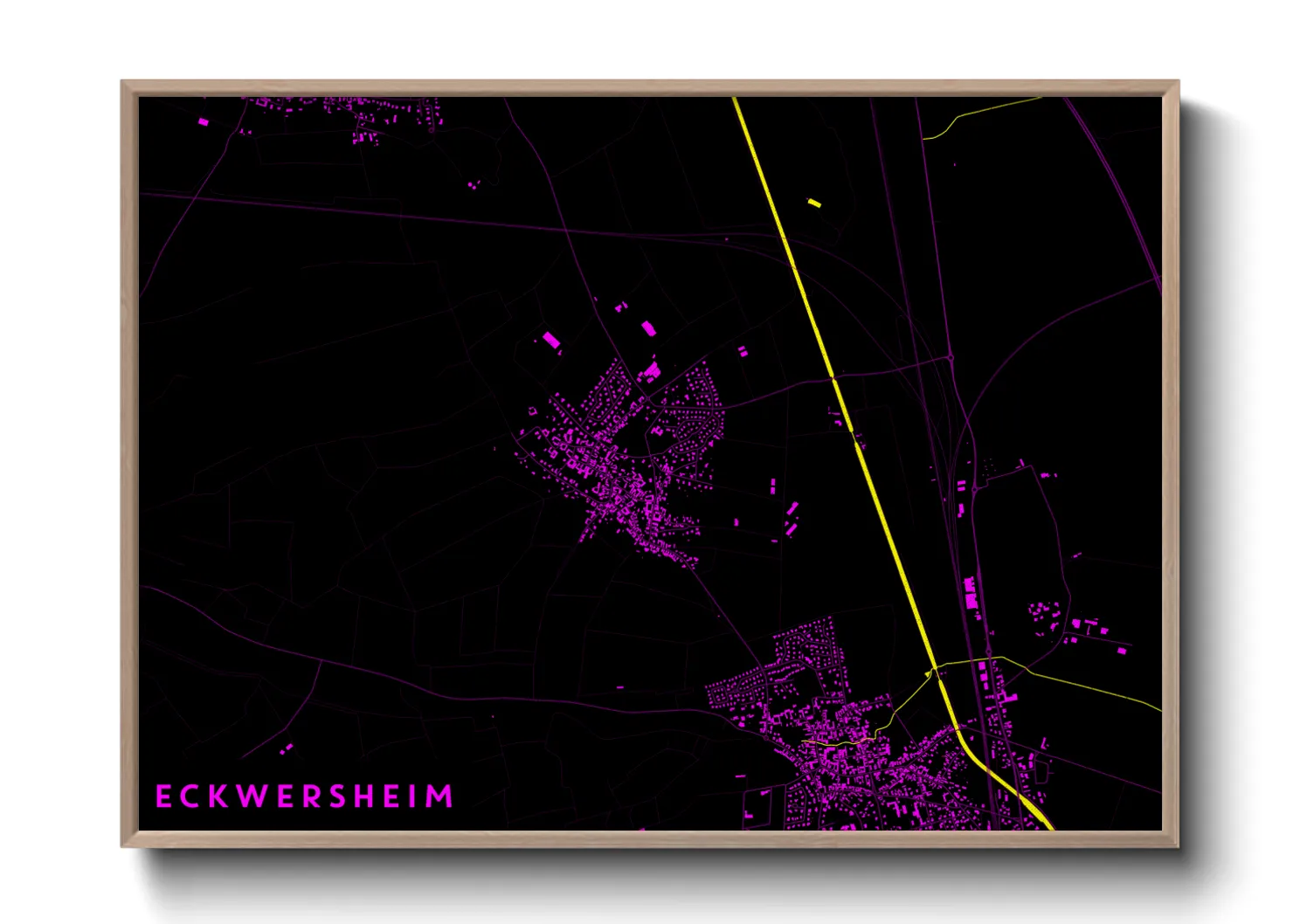 Une affiche de carte sur Eckwersheim