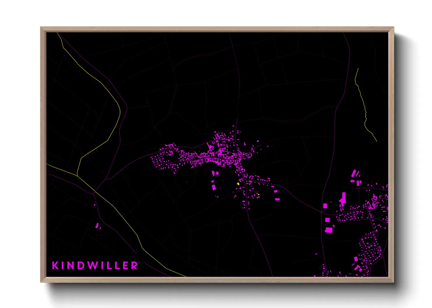 Une affiche de carte sur Kindwiller