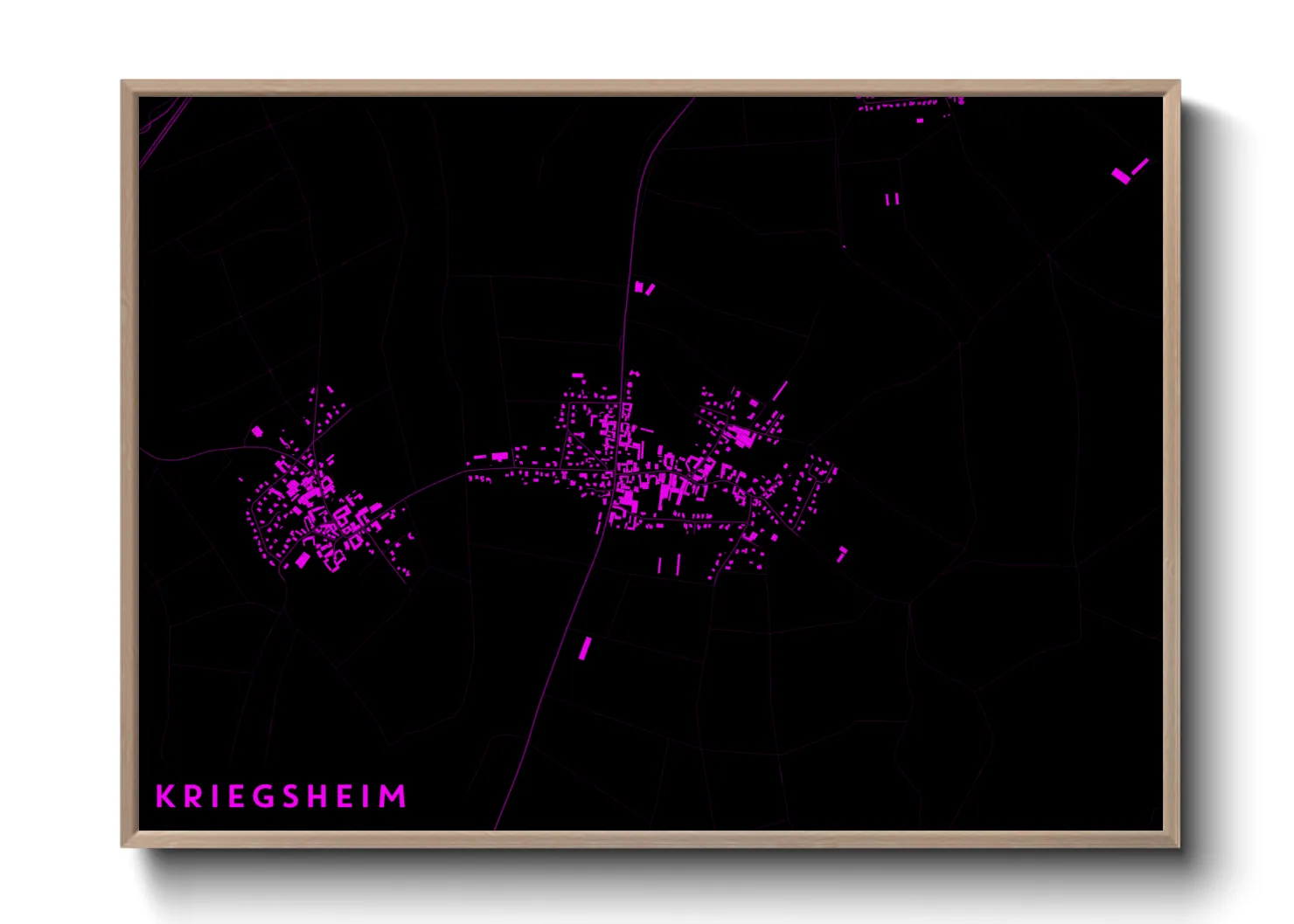 Une affiche de carte sur Kriegsheim