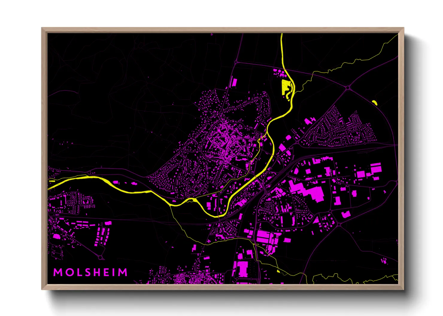 Une affiche de carte sur Molsheim