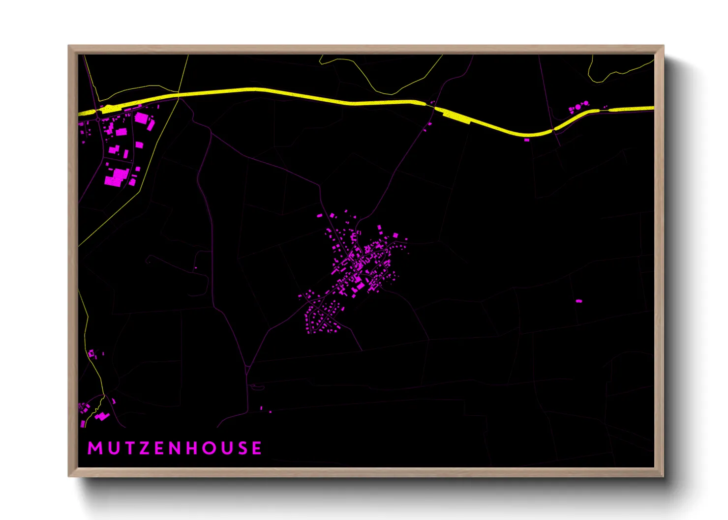 Une affiche de carte sur Mutzenhouse