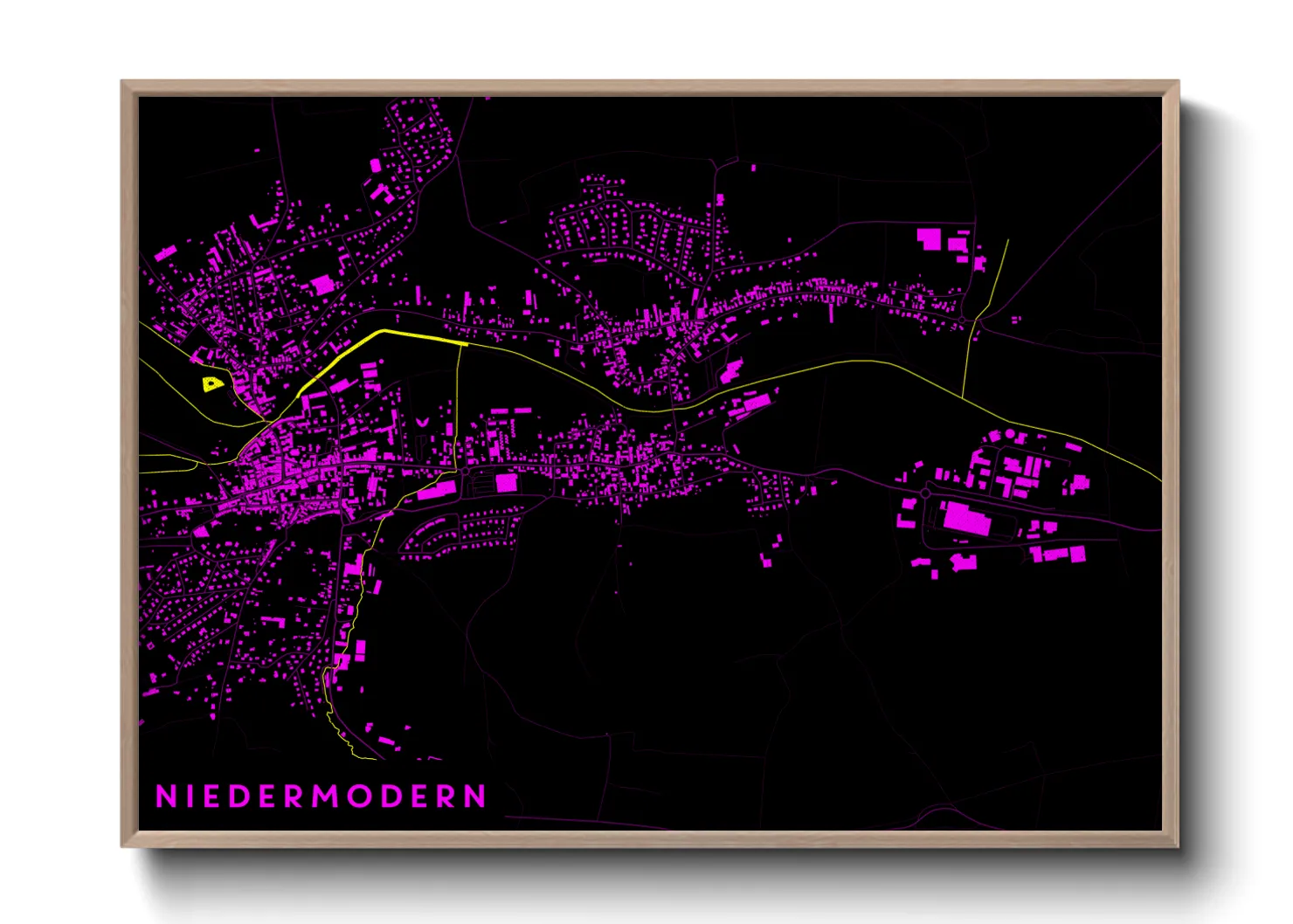 Une affiche de carte sur Niedermodern