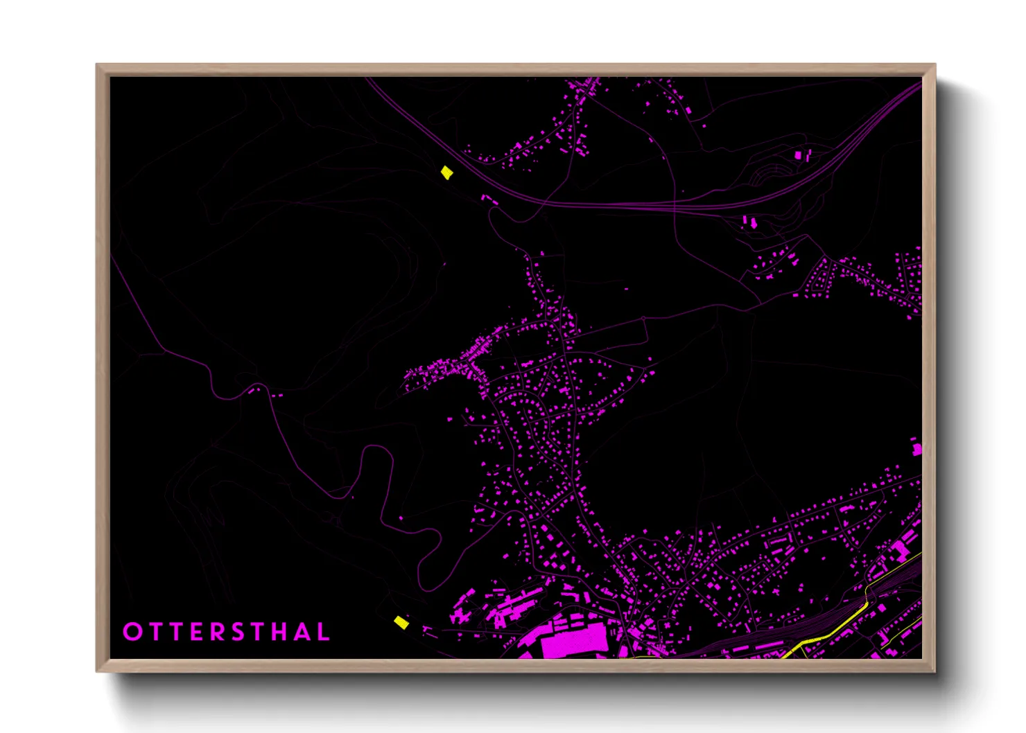 Une affiche de carte sur Ottersthal
