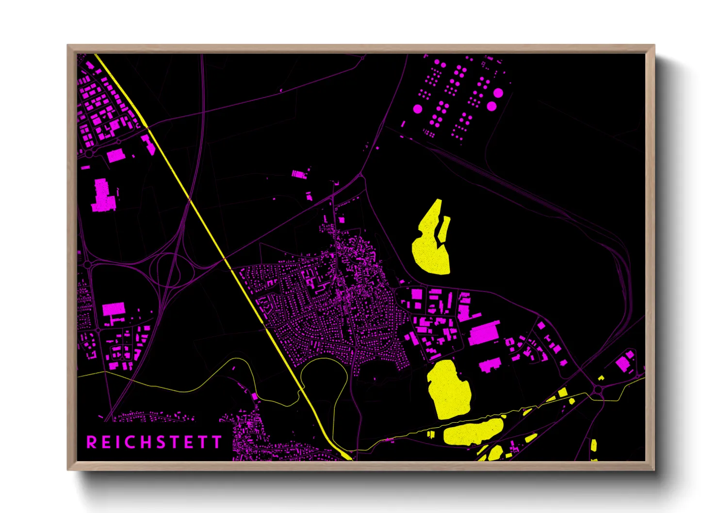 Une affiche de carte sur Reichstett