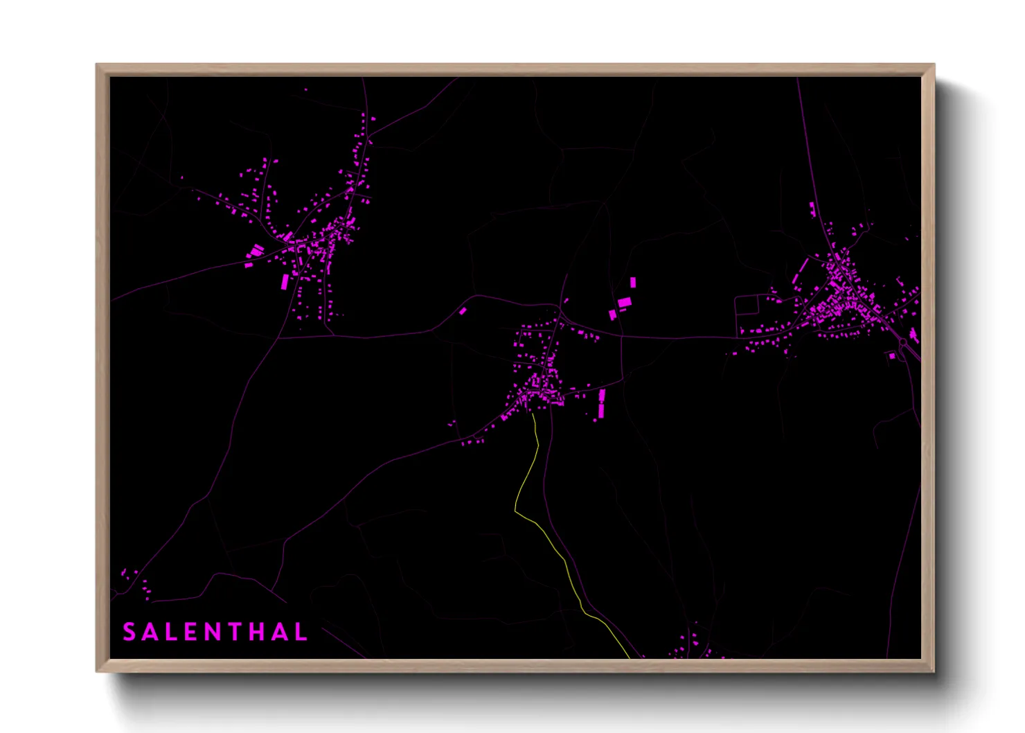 Une affiche de carte sur Salenthal