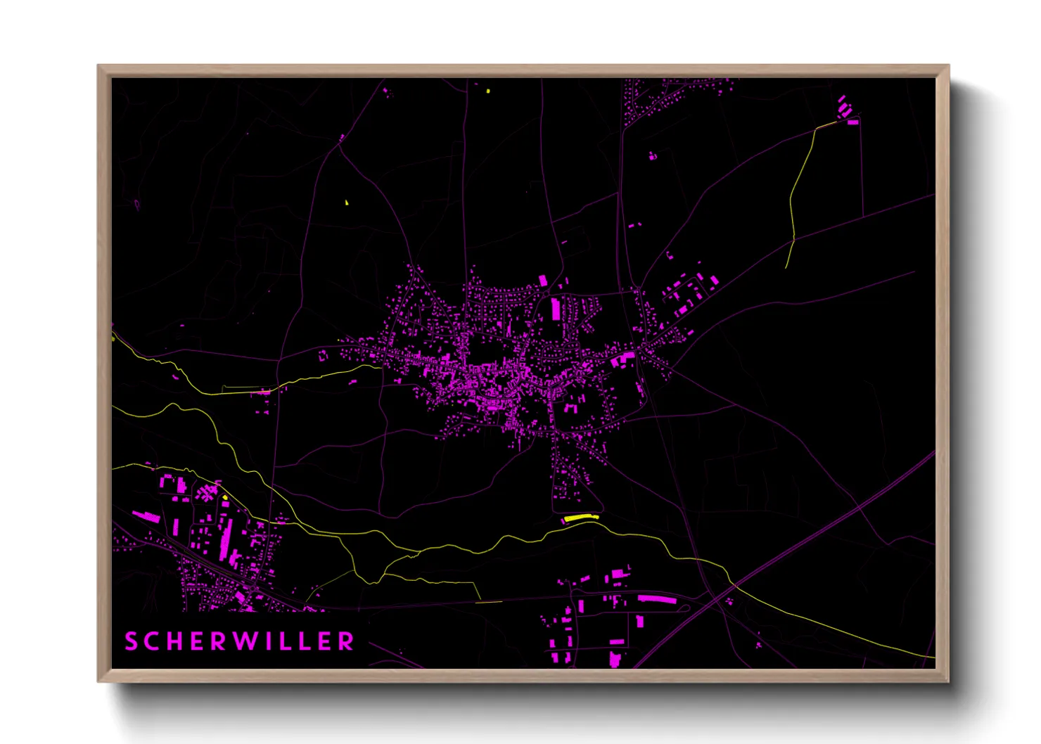 Une affiche de carte sur Scherwiller