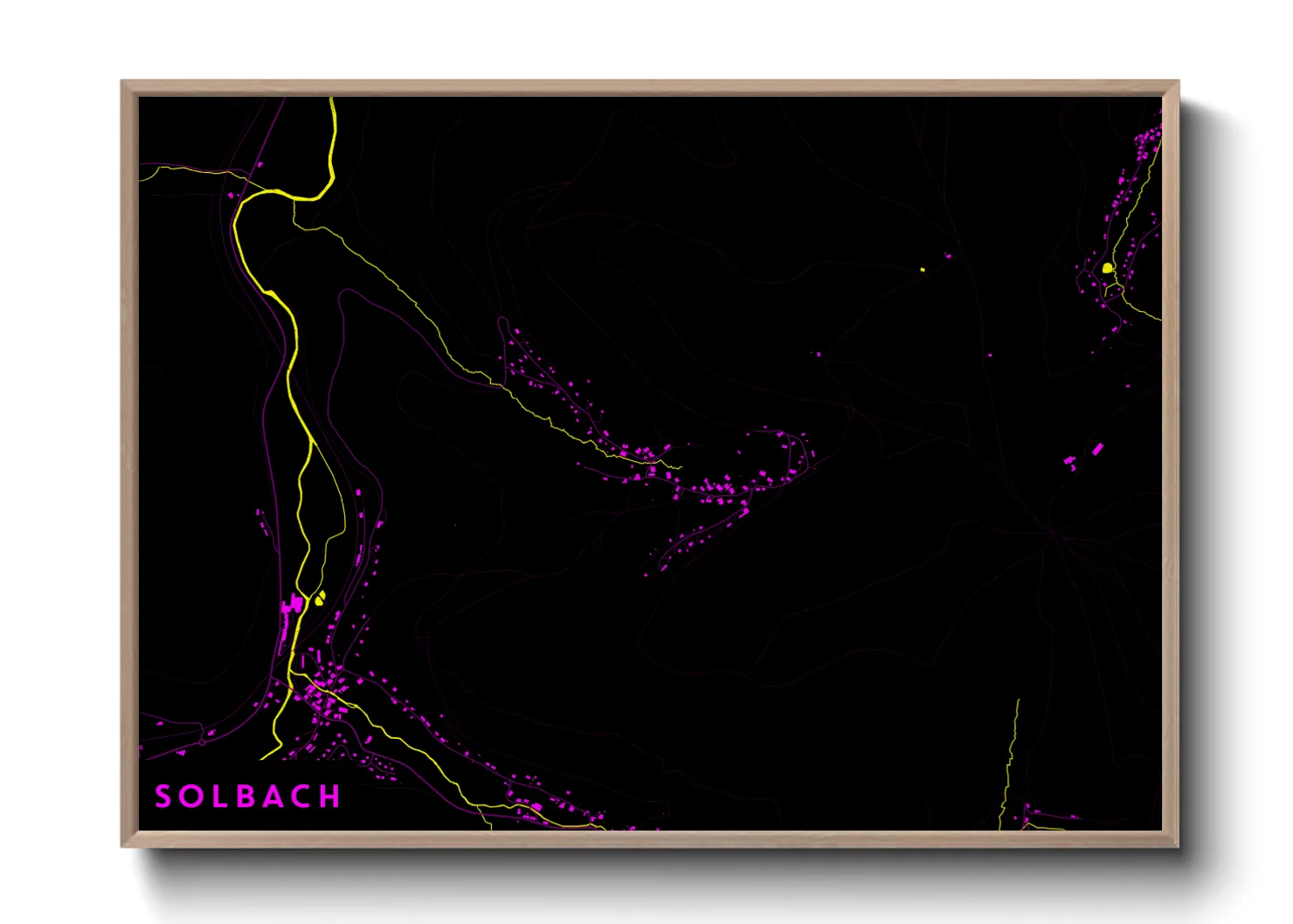 Une affiche de carte sur Solbach
