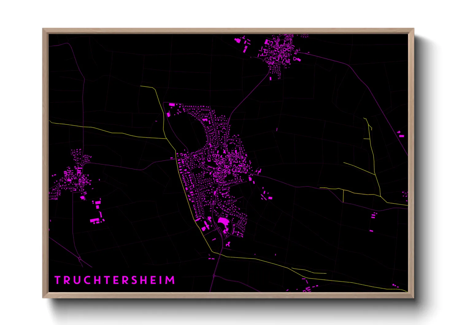 Une affiche de carte sur Truchtersheim