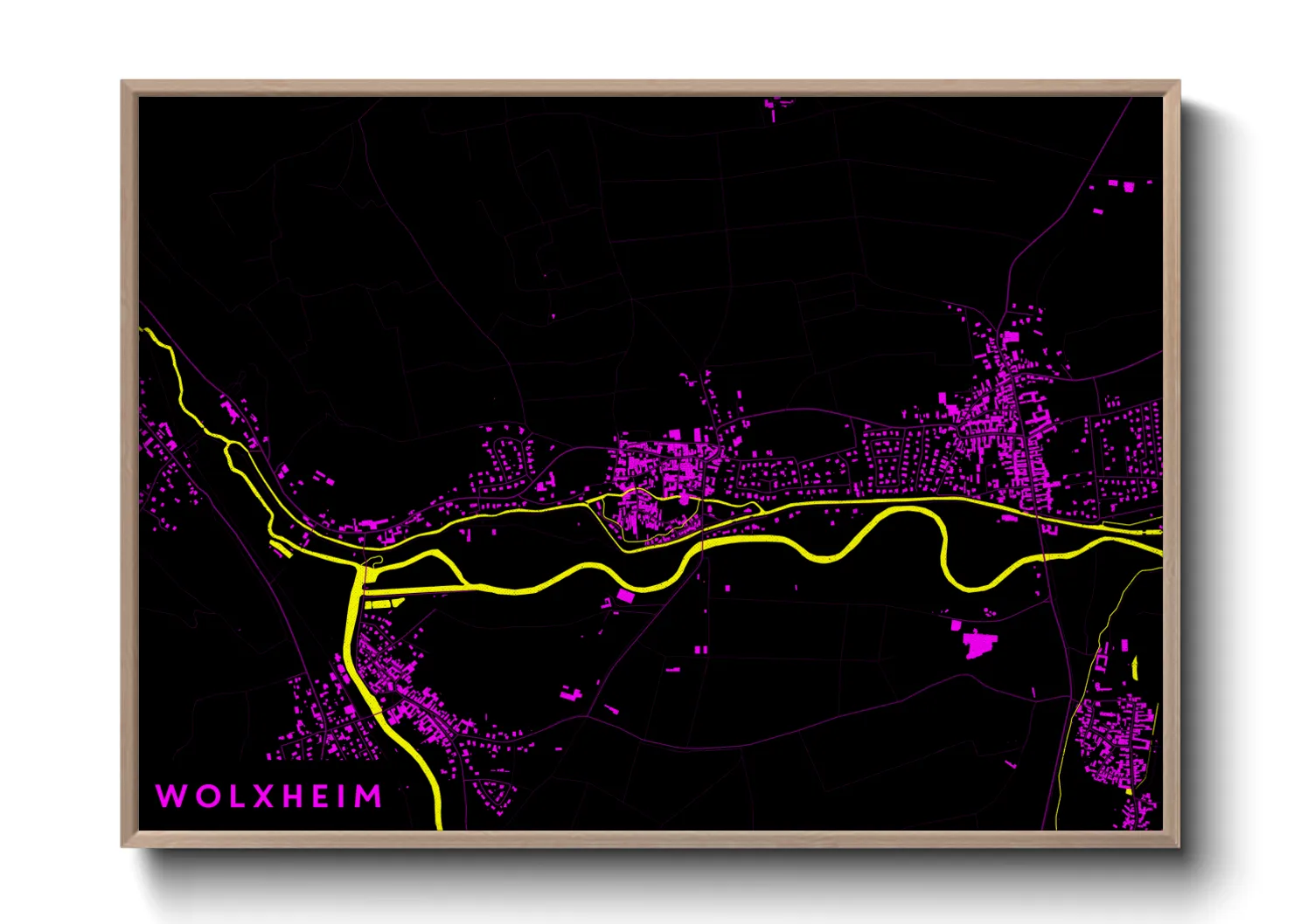 Une affiche de carte sur Wolxheim