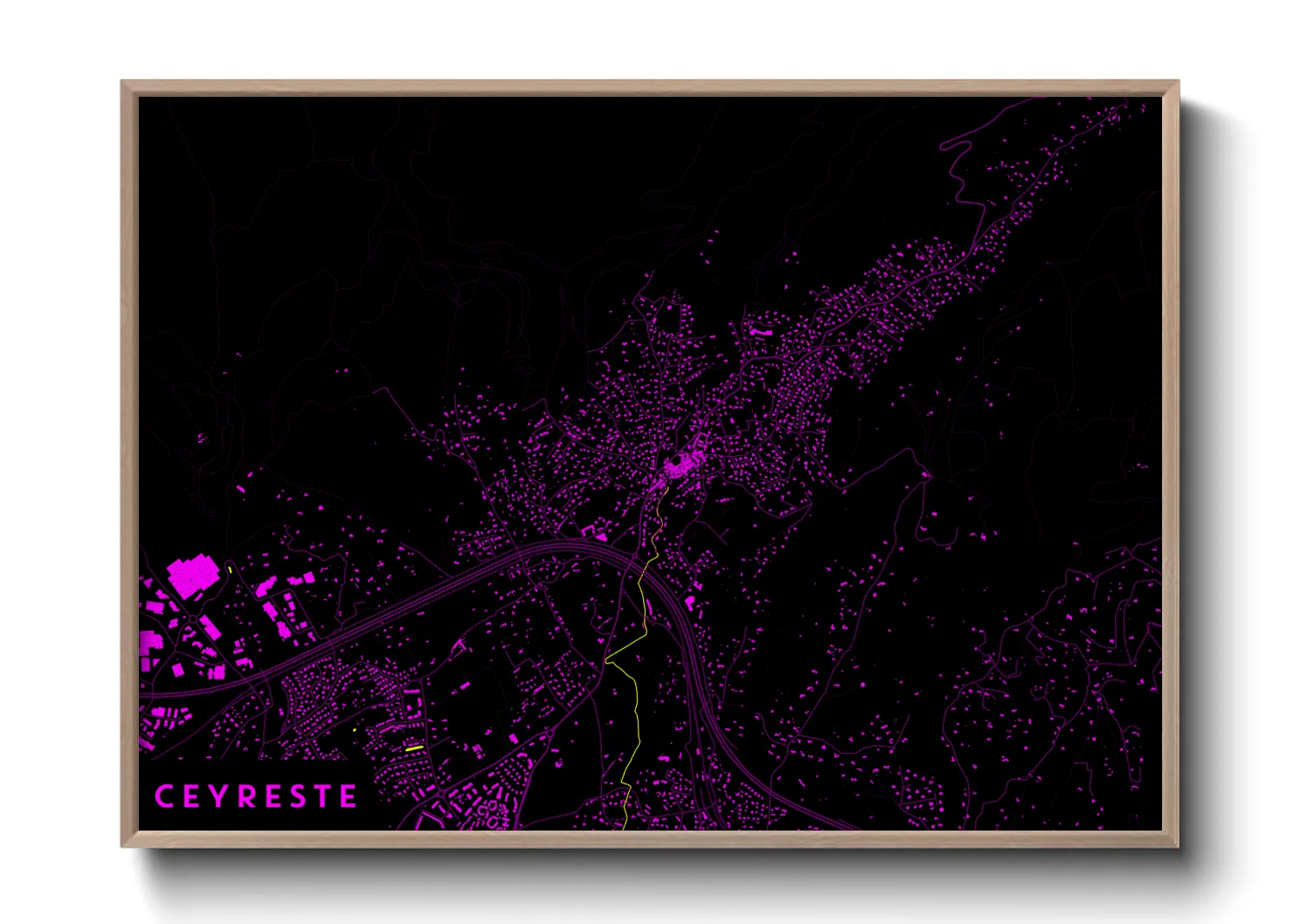 Une affiche de carte sur Ceyreste