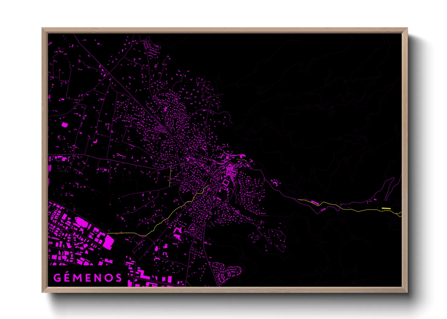Une affiche de carte sur Gémenos
