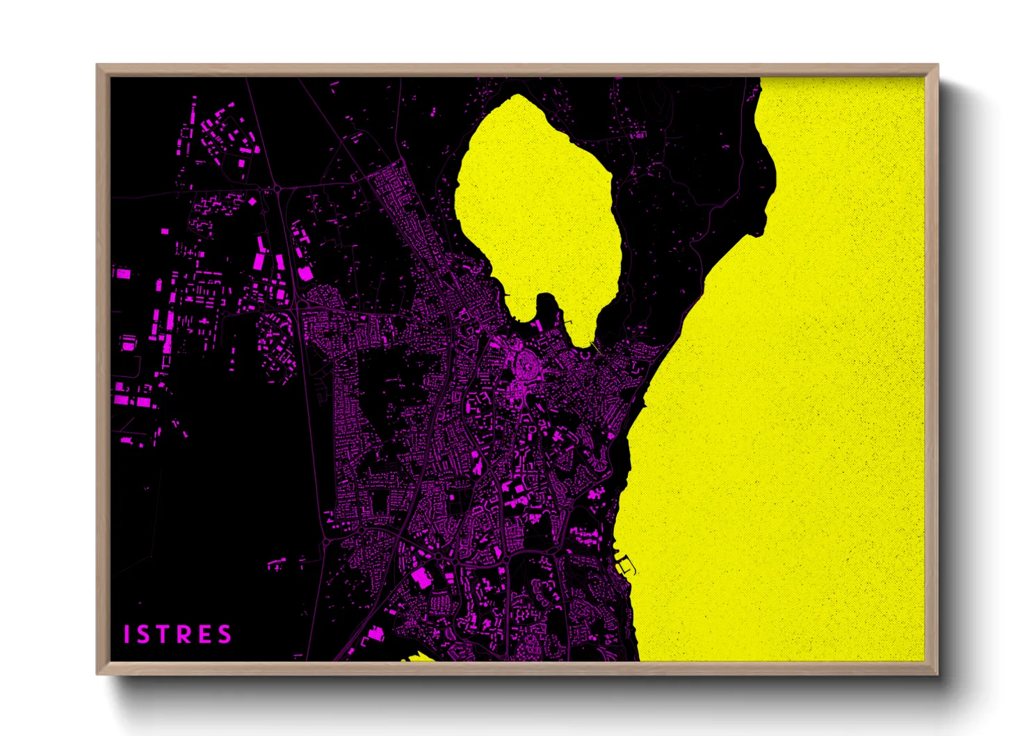 Une affiche de carte sur Istres