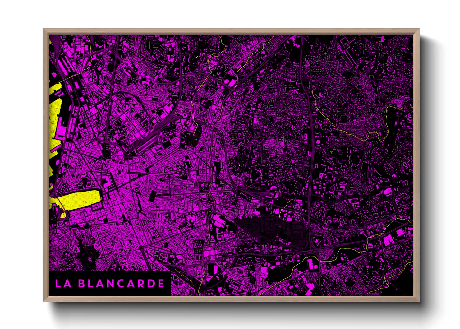 Une affiche de carte sur La Blancarde