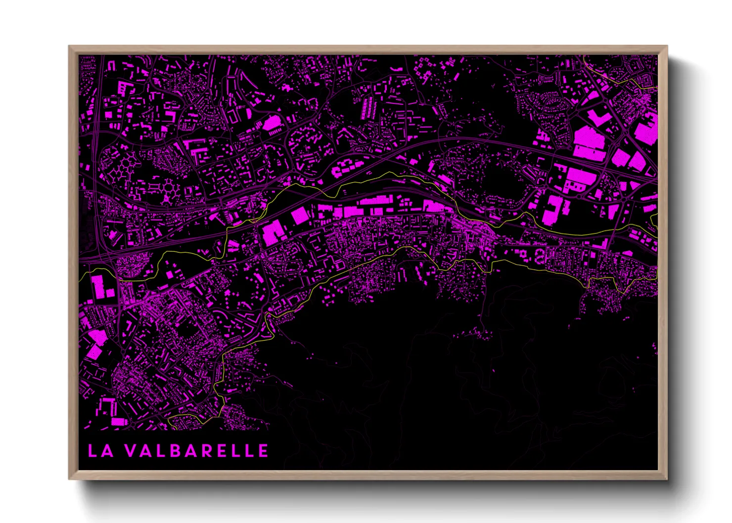 Une affiche de carte sur La Valbarelle