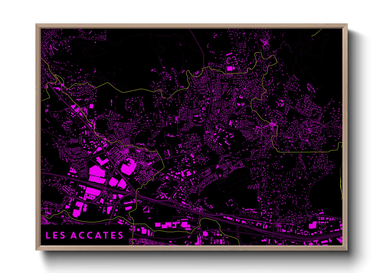Une affiche de carte sur Les Accates