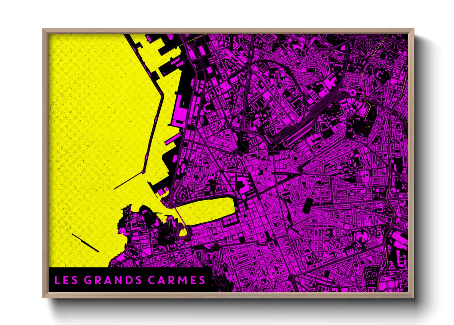 Une affiche de carte sur Les Grands Carmes