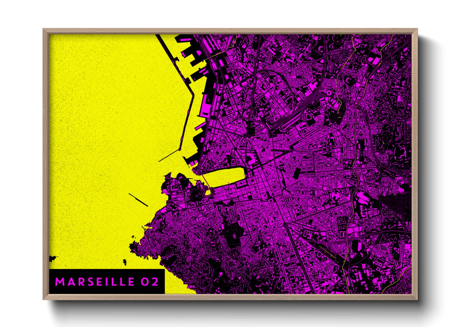 Une affiche de carte sur Marseille 02