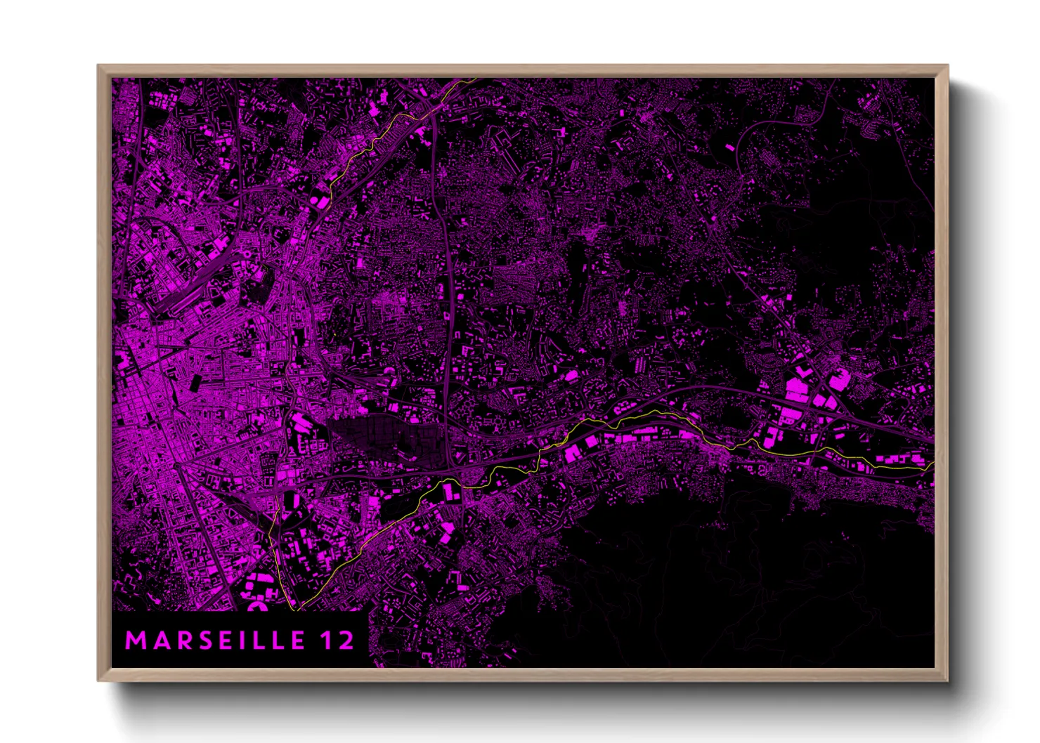 Une affiche de carte sur Marseille 12