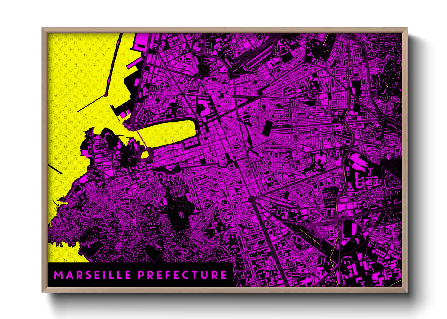 Une affiche de carte sur Marseille Prefecture