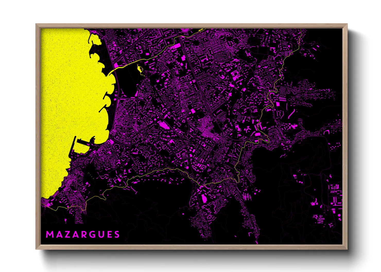 Une affiche de carte sur Mazargues