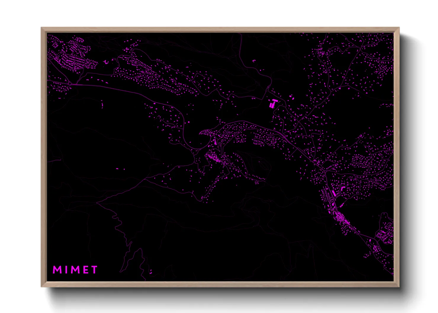 Une affiche de carte sur Mimet