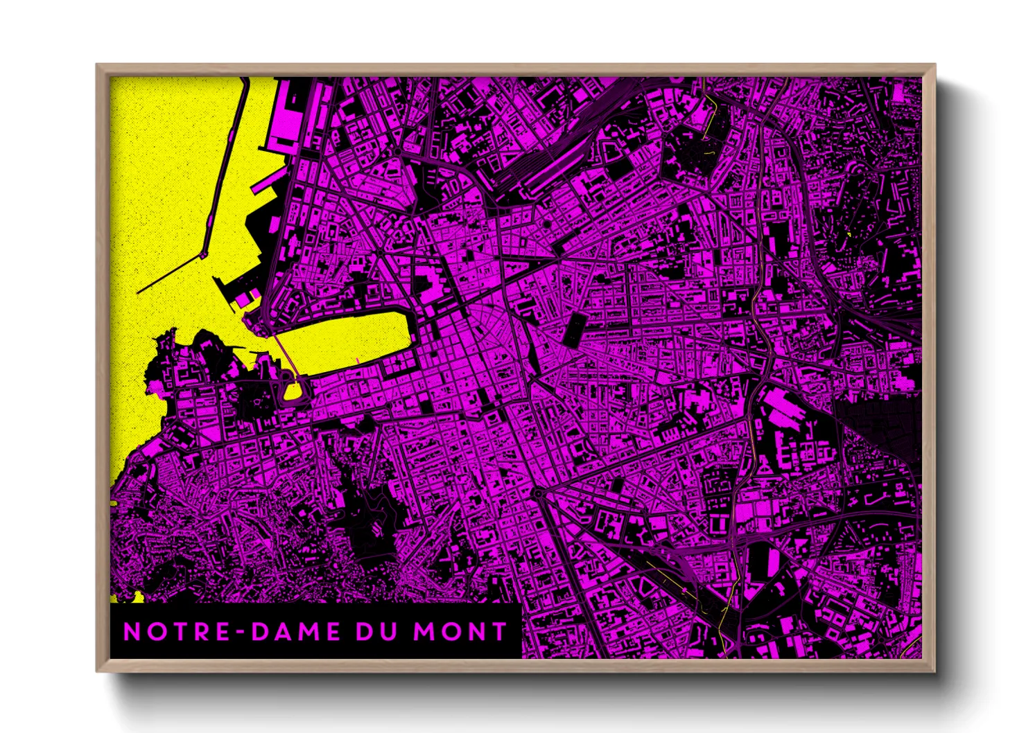 Une affiche de carte sur Notre-Dame du Mont