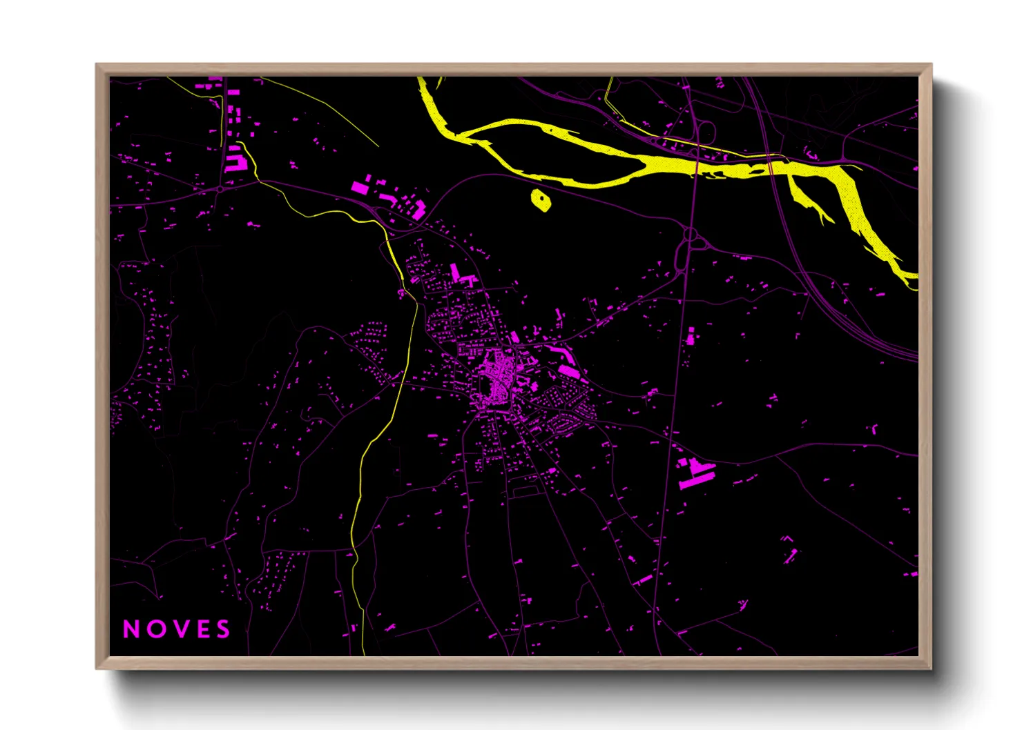 Une affiche de carte sur Noves