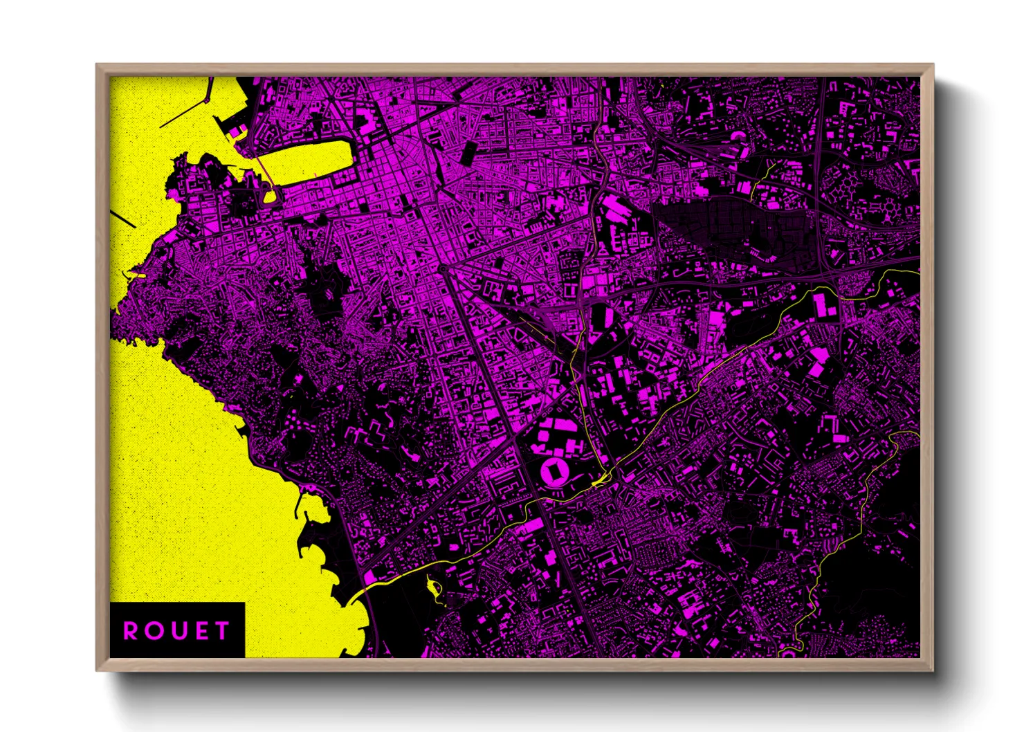 Une affiche de carte sur Rouet