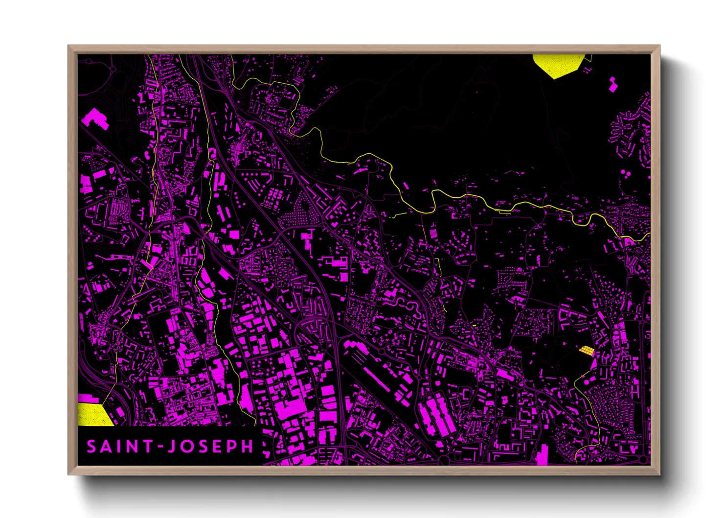 Une affiche de carte sur Saint-Joseph