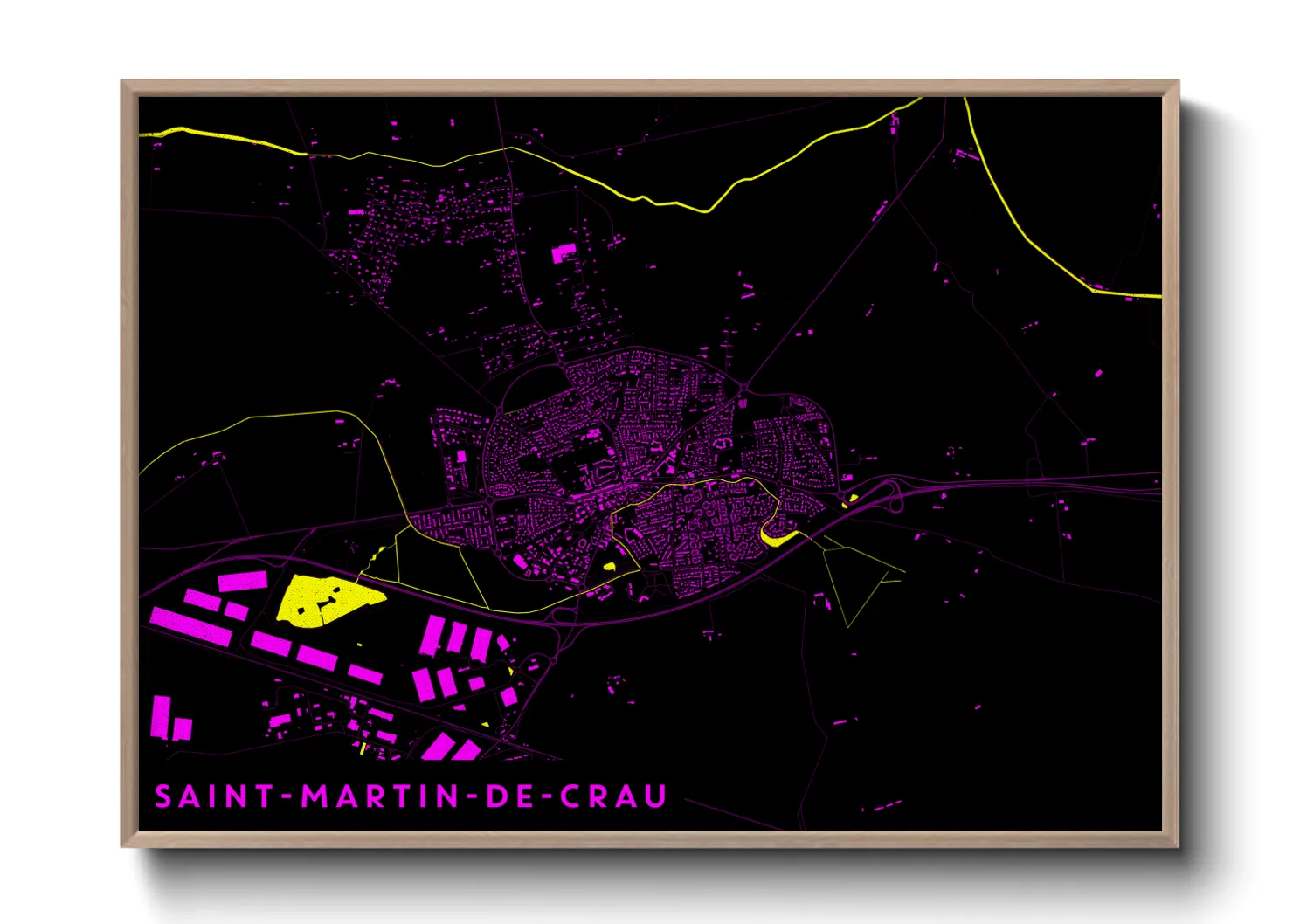 Une affiche de carte sur Saint-Martin-de-Crau