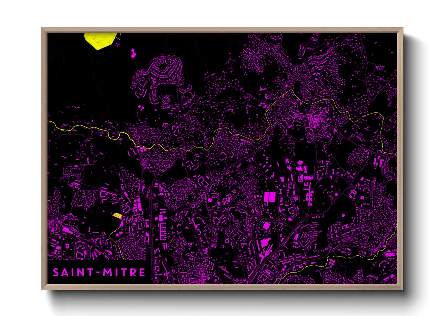 Une affiche de carte sur Saint-Mitre