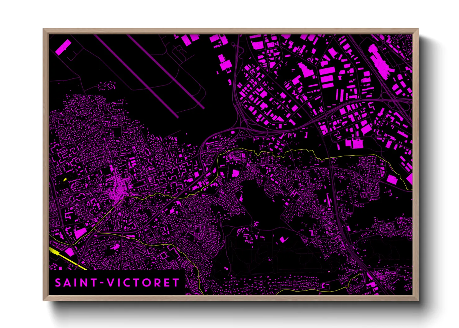 Une affiche de carte sur Saint-Victoret