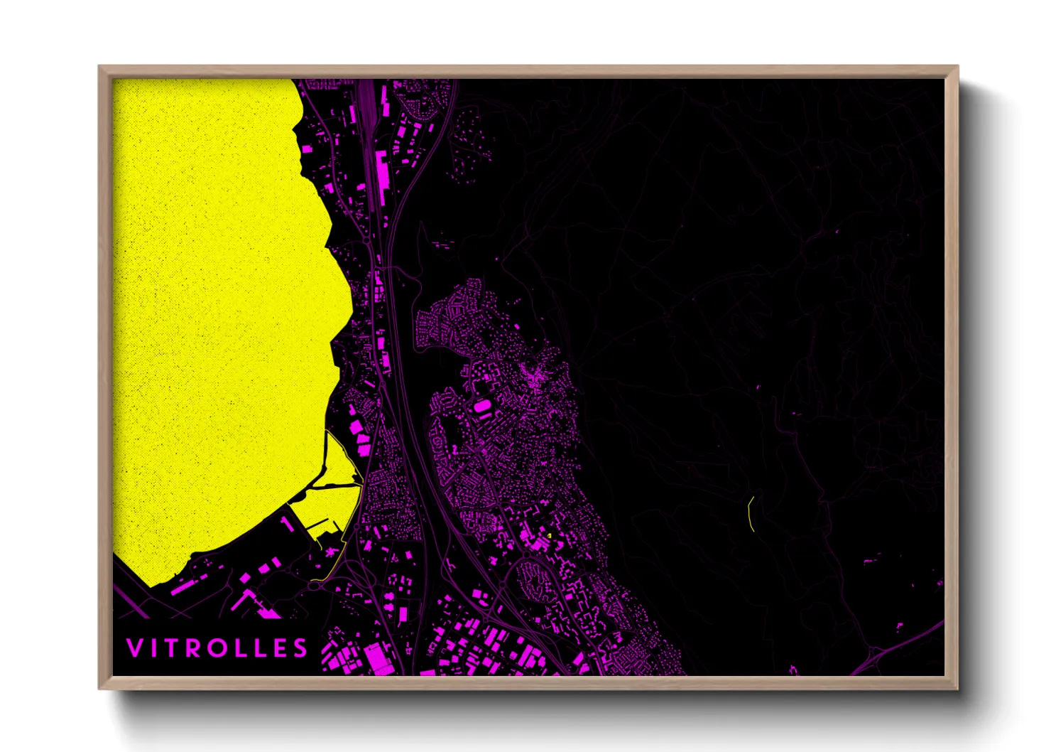 Une affiche de carte sur Vitrolles