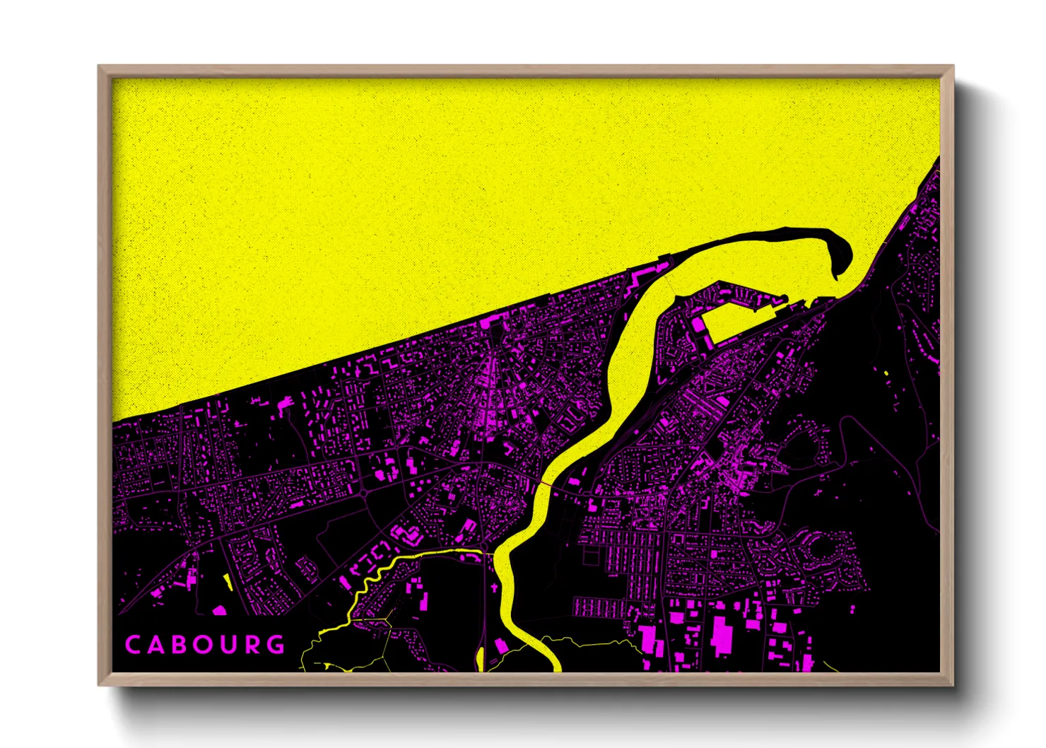 Une affiche de carte sur Cabourg