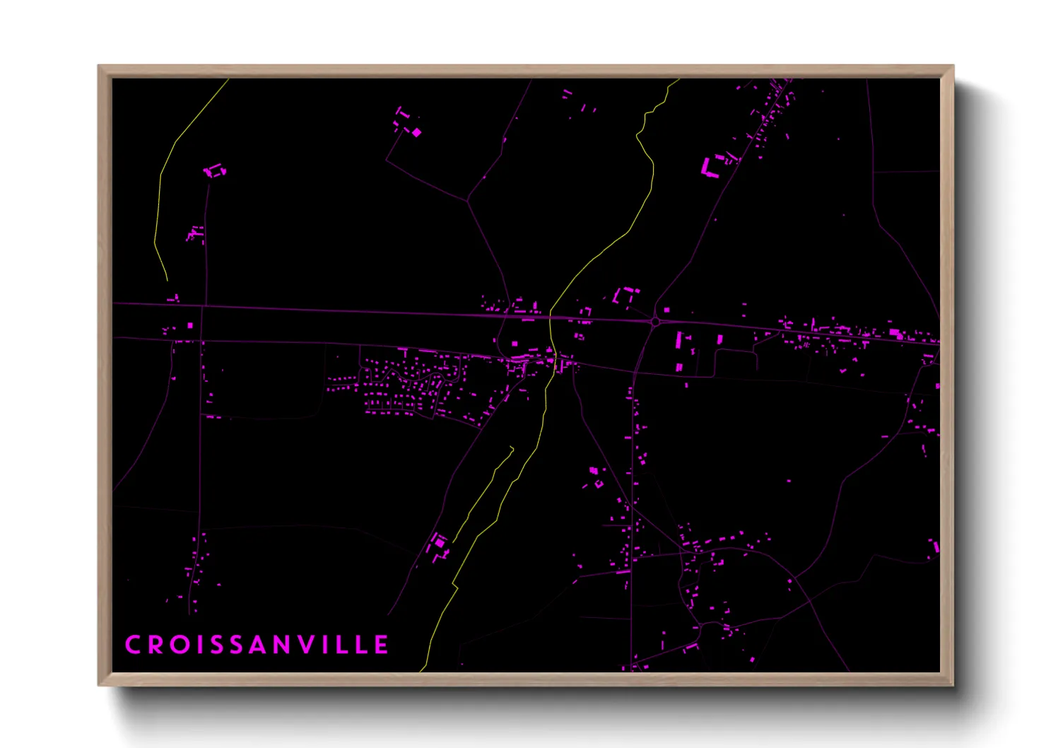 Une affiche de carte sur Croissanville