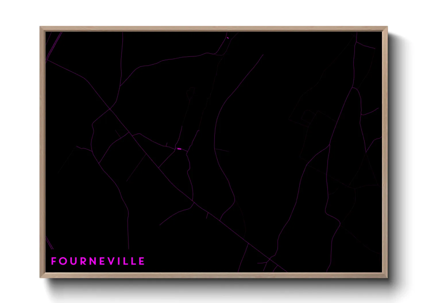 Une affiche de carte sur Fourneville