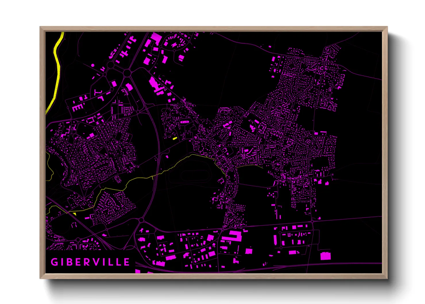 Une affiche de carte sur Giberville