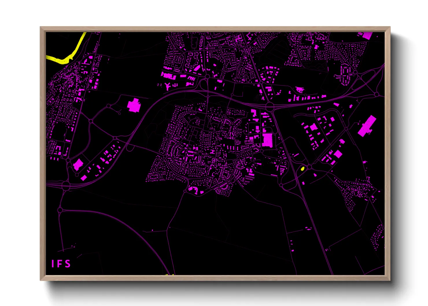Une affiche de carte sur Ifs