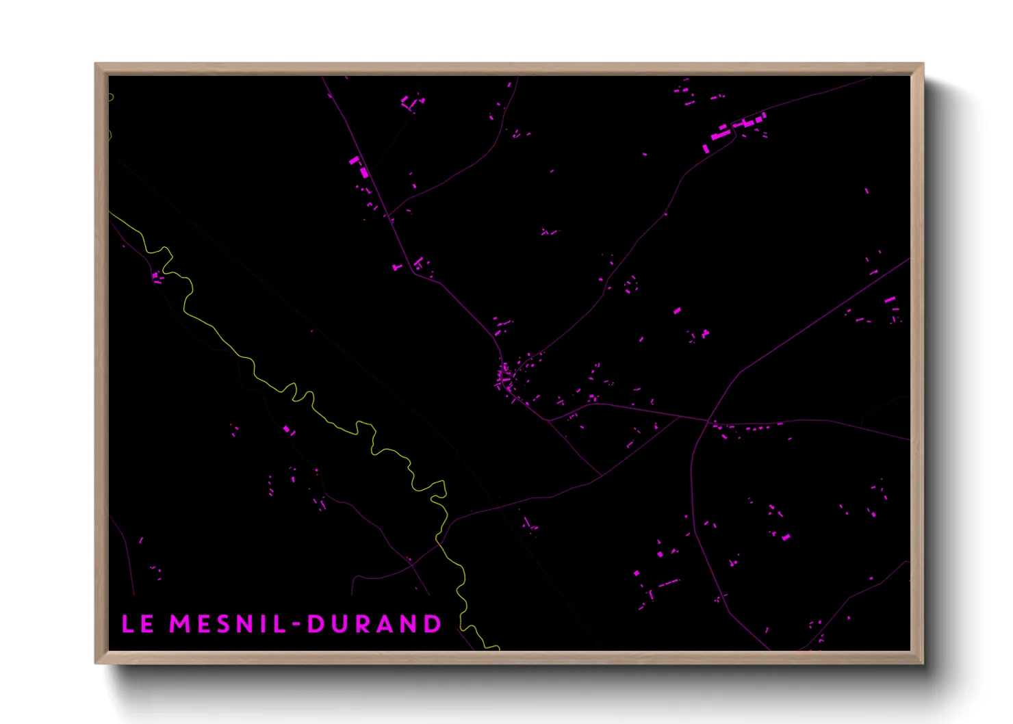Une affiche de carte sur Le Mesnil-Durand