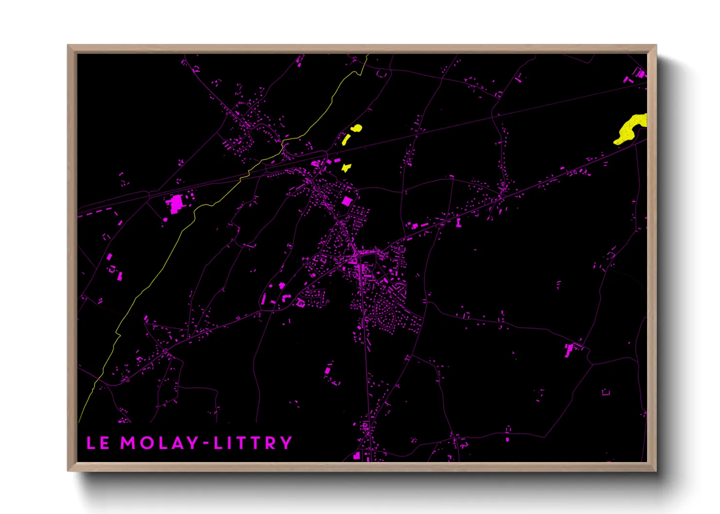 Une affiche de carte sur Le Molay-Littry