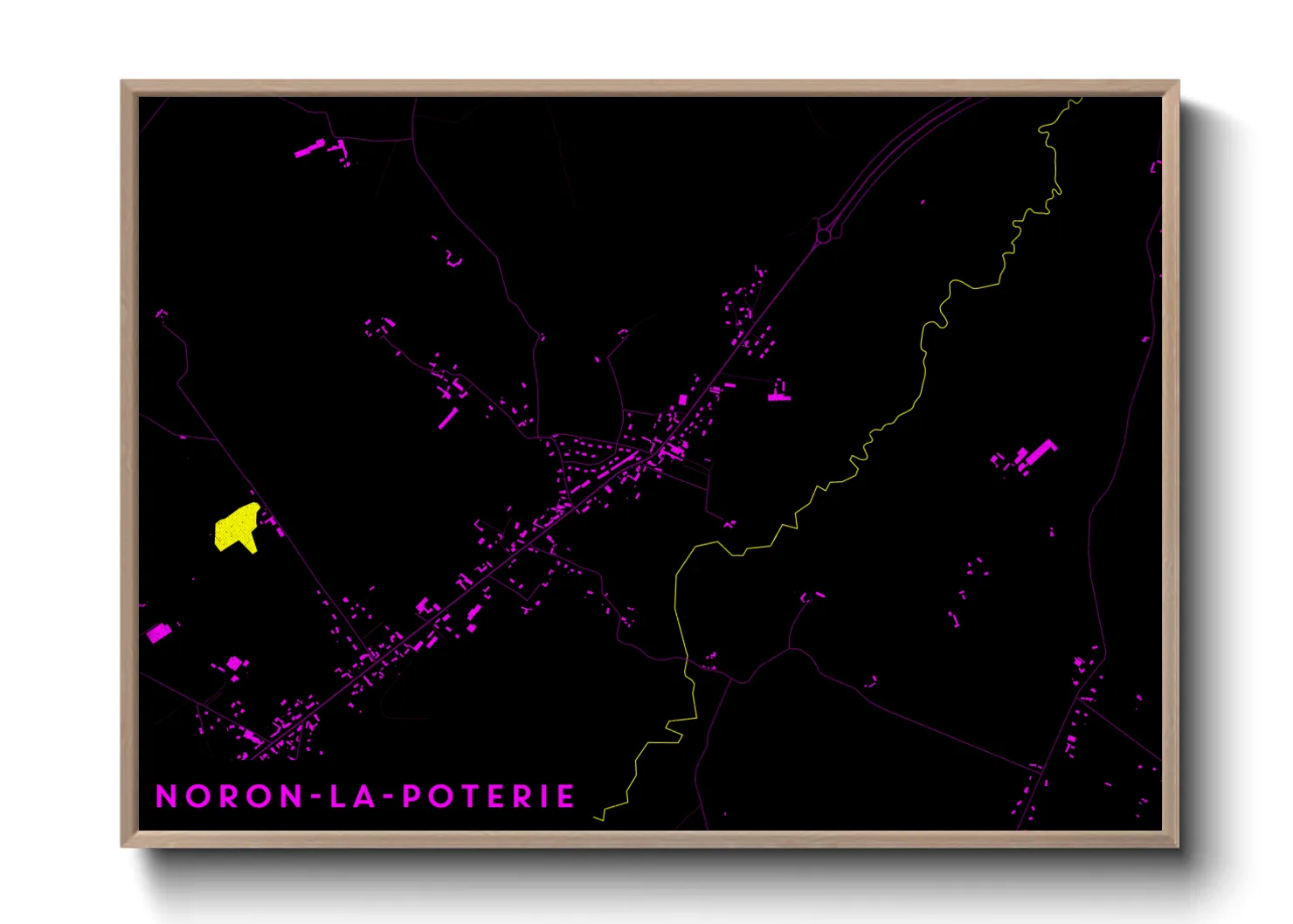 Une affiche de carte sur Noron-la-Poterie