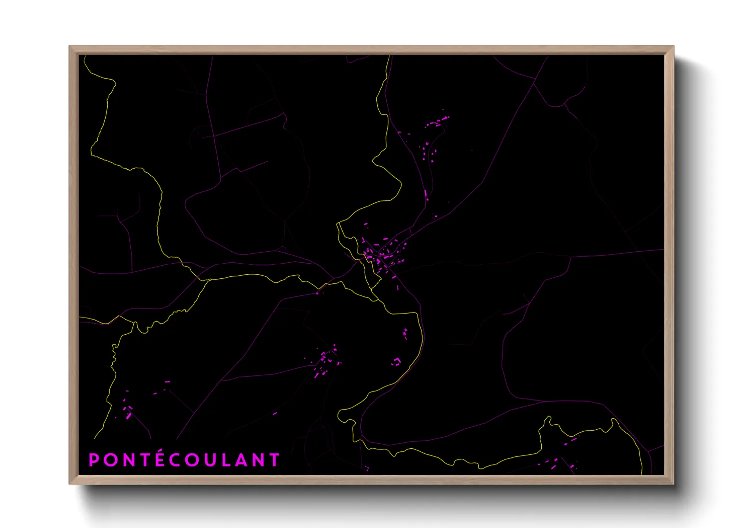 Une affiche de carte sur Pontécoulant