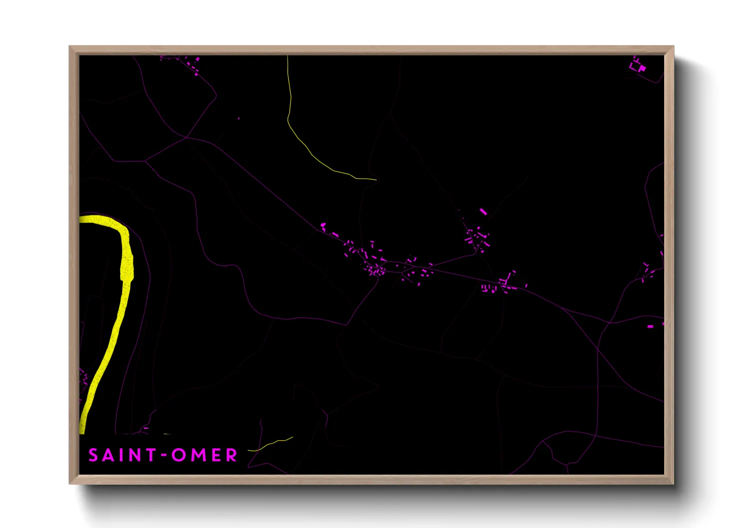 Une affiche de carte sur Saint-Omer